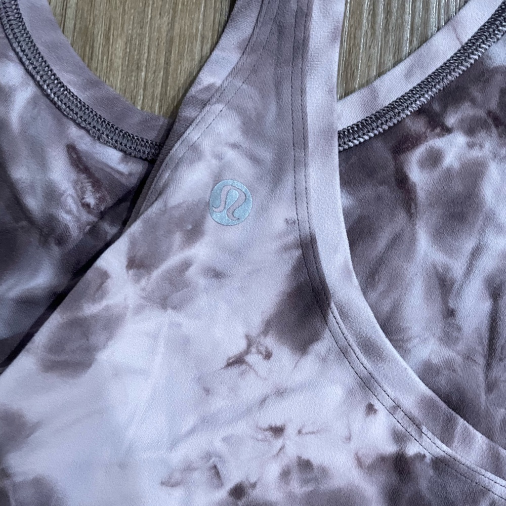 Light purple tie dye Lululemon workout tank size 10